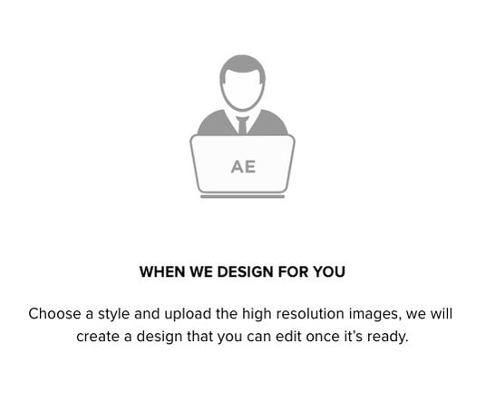 We design